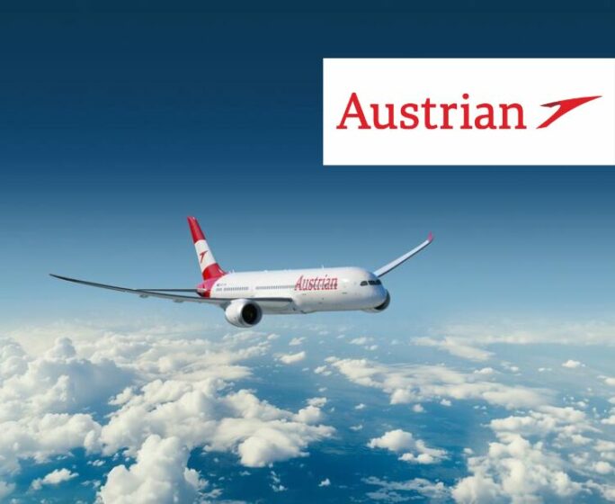 Austrian Airlines Maschine mit Logo